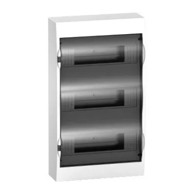 SCHNEIDER EZ9E312S2S EASY9 Kiselosztó, 36 modul, PE+N sínnel, füstszínű ajtóval, falon kívüli