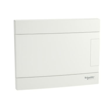 SCHNEIDER EZ9EUB108 EASY9 EU Kiselosztó, 8 modul, PE+N sínnel, teli ajtóval, süllyesztett