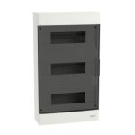 SCHNEIDER EZ9EUC312 EASY9 EU Kiselosztó, 36 modul, PE+N sínnel, füstszínű ajtóval, falon kívüli