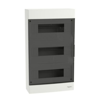   SCHNEIDER EZ9EUC312 EASY9 EU Kiselosztó, 36 modul, PE+N sínnel, füstszínű ajtóval, falon kívüli