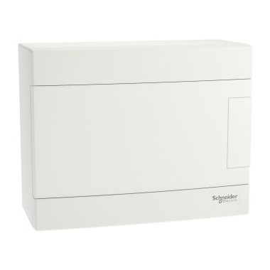 SCHNEIDER EZ9EUD108 EASY9 EU Kiselosztó, 8 modul, PE+N sínnel, teli ajtóval, falon kívüli