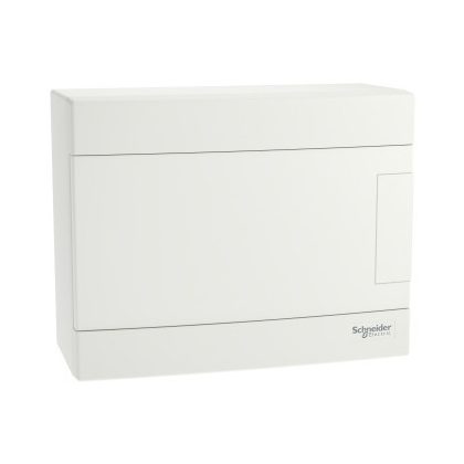 SCHNEIDER EZ9EUD108 EASY9 EU Kiselosztó, 8 modul, PE+N sínnel, teli ajtóval, falon kívüli