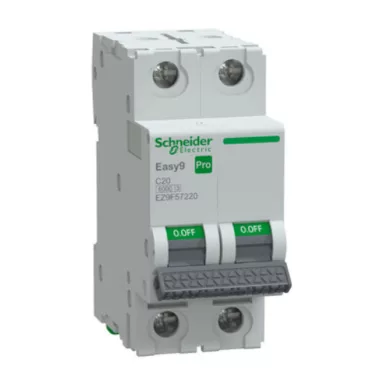 SCHNEIDER EZ9F57220 EASY9 PRO Kismegszakító, 2P, C, 20A