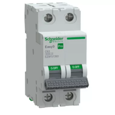 SCHNEIDER EZ9F57263 EASY9 PRO Kismegszakító, 2P, C, 63A