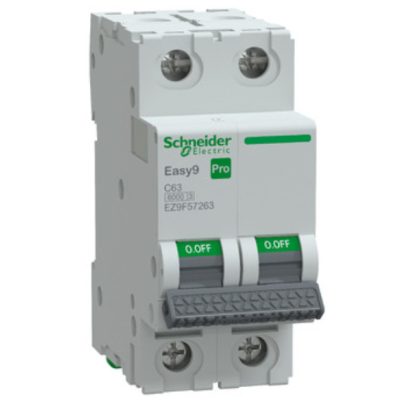 SCHNEIDER EZ9F57263 EASY9 PRO Kismegszakító, 2P, C, 63A