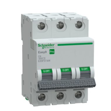 SCHNEIDER EZ9F57306 EASY9 PRO Kismegszakító, 3P, C, 6A