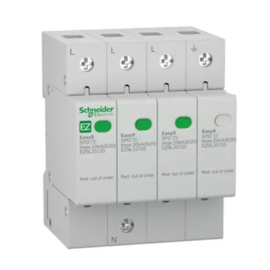 SCHNEIDER EZ9L33720 EASY9 PRO Túlfeszültség-korlátozó, T2, 20kA, 3P-N