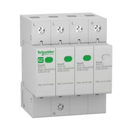   SCHNEIDER EZ9L33720 EASY9 PRO Túlfeszültség-korlátozó, T2, 20kA, 3P-N
