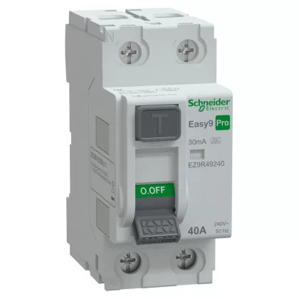   SCHNEIDER EZ9R49240 EASY9 PRO Áram-védőkapcsoló, A osztály, 2P, 40A, 30mA (R9R01240 Követő típus )