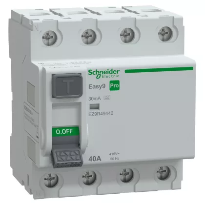   SCHNEIDER EZ9R49440 EASY9 PRO Áram-védőkapcsoló, A osztály, 4P, 40A, 30mA (R9R01440 Követő típusa)