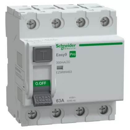   SCHNEIDER EZ9R89463 EASY9 PRO Áram-védőkapcsoló, A osztály, 4P, 63A, 300mA