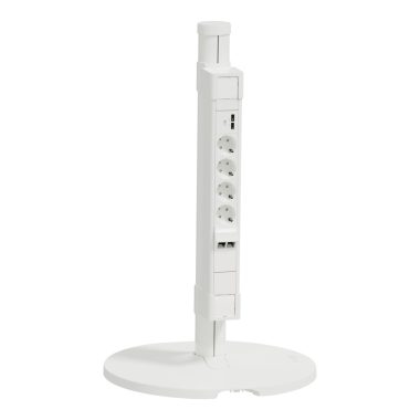 SCHNEIDER INS45109 UNICA SYSTEM+ Minioszlop, egyoldalas, 0.68 m, 4x 2P+F aljzat + USB A+C töltő + 2xRJ45 Cat6A STP aljzat