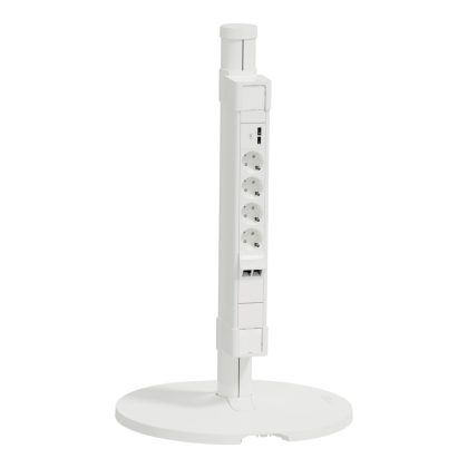   SCHNEIDER INS45109 UNICA SYSTEM+ Minioszlop, egyoldalas, 0.68 m, 4x 2P+F aljzat + USB A+C töltő + 2xRJ45 Cat6A STP aljzat