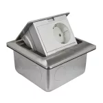 SCHNEIDER INS52171 UNICA SYSTEM+ Padlócsatlakozó S, négyzet, 2P+F aljzattal és vakfedéllel