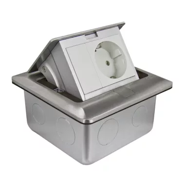 SCHNEIDER INS52171 UNICA SYSTEM+ Padlócsatlakozó S, négyzet, 2P+F aljzattal és vakfedéllel