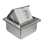   SCHNEIDER INS52172 UNICA SYSTEM+ Padlócsatlakozó S, négyzet, 2P+F és 1xRJ45 aljzattal