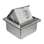 SCHNEIDER INS52172 UNICA SYSTEM+ Padlócsatlakozó S, négyzet, 2P+F és 1xRJ45 aljzattal