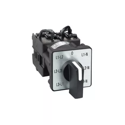   SCHNEIDER K1F027MLH Harmony K komplett bütykös kapcsoló, 12A, multifix, 6 fokozatú +0 voltmérő