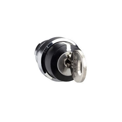 SCHNEIDER KAXZ1S141 Harmony K bütykös kapcsoló működtető fej with bezel Ø 28.5 mm, fém - kulcs Ronis 455