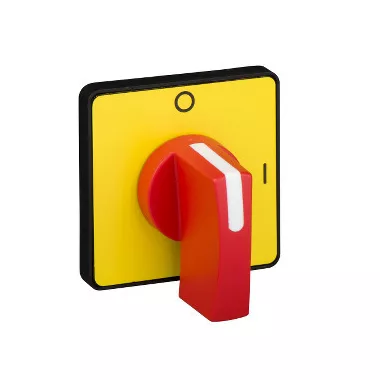 SCHNEIDER KCG3H Harmony K bütykös kapcsoló működtető fej 45 x 45 mm - sárga color - piros kar - O-I