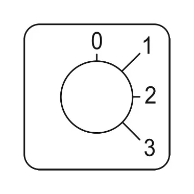 SCHNEIDER KZ18043 Harmony K bütykös kapcsoló címke, 0-3 - 45 x 45 mm