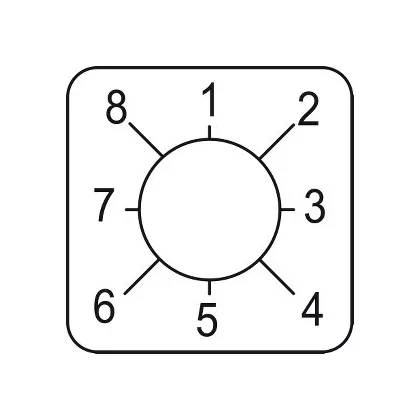   SCHNEIDER KZ18421 Harmony K bütykös kapcsoló címke, 1-8 - 45 x 45 mm