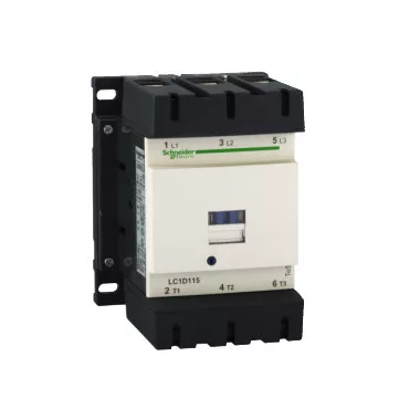 SCHNEIDER LC1D1156P7 Mágneskapcsoló, 115A, 230 VAC, 50/60Hz