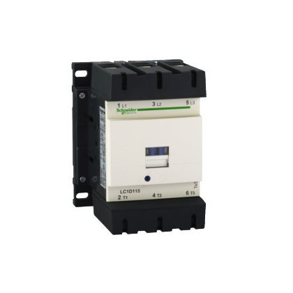   SCHNEIDER LC1D115B7 AC mágneskapcsoló, 55kW/115A (400V, AC3), csavaros csatlakozás, 1Z+1NY