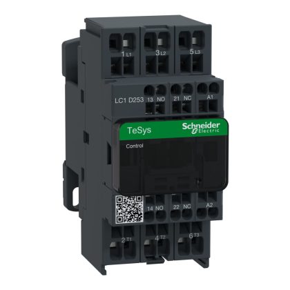 SCHNEIDER LC1D253V7 AC mágneskapcsoló, 11kW/25A (400V, AC3), rugós csatlakozás, 1Z+1NY