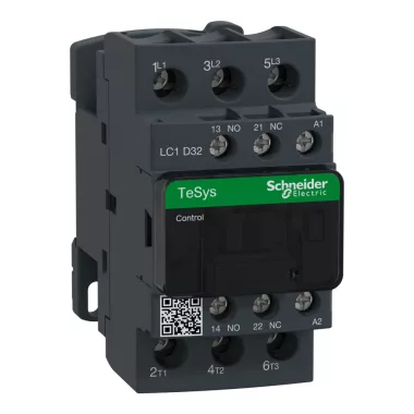 SCHNEIDER LC1D32R7 AC mágneskapcsoló, 15kW/32A (400V, AC3), csavaros csatlakozás, 1Z+1NY