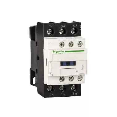 SCHNEIDER LC1D38D5 TeSys LC1D AC mágneskapcsoló, 18,5kW/38A (400V, AC3), csavaros csatlakozás, 1Z+1NY,42 VAC tekercsfeszültség, 50Hz