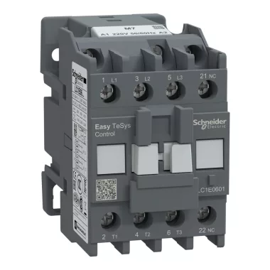 SCHNEIDER LC1E0601M7 EasyPact TVS mágneskapcsoló 3P(3 NO) - AC-3 - <lt/>= 440 V 6A - 220 V AC tekercs