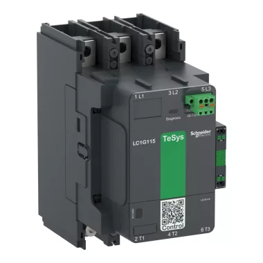 SCHNEIDER LC1G115KUEN TeSys Giga standard 3P mágneskapcsoló 115A, AC3, 100-250V AC/DC tekercsfeszültség