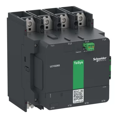 SCHNEIDER LC1G4004EHEN TeSys Giga standard 4P mágneskapcsoló 400A, AC3, 48-130V AC/DC tekercsfeszültség