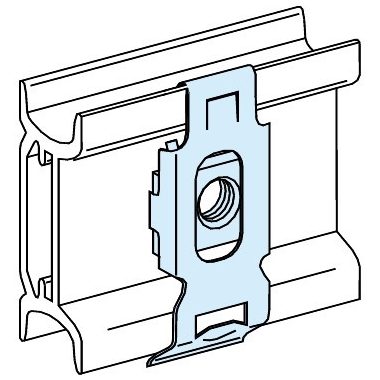 SCHNEIDER LVS03166 20 db moduláris sínre pattintható M6 anya