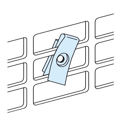 SCHNEIDER LVS03180 20 db rácsos szerelőlapba pattintható M4 anya