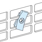   SCHNEIDER LVS03182 20 db rácsos szerelőlapba pattintható M6 anya