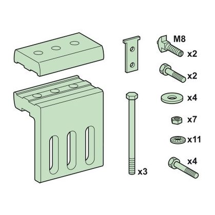 SCHNEIDER LVS04638 Függőleges/vízszintes sín csatl. 4000 A