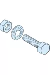 SCHNEIDER LVS04786 20 db csavar sínekhez, M8x40mm