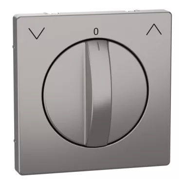 SCHNEIDER MEG3875-6050 MERTEN Fedlap, forgatógombos redőnynyomóhoz, D-Life, nikkel