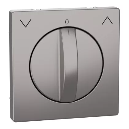 SCHNEIDER MEG3875-6050 MERTEN Fedlap, forgatógombos redőnynyomóhoz, D-Life, nikkel