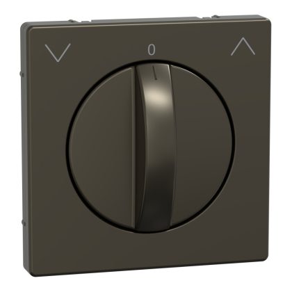 SCHNEIDER MEG3875-6052 MERTEN Fedlap, forgatógombos redőnynyomóhoz, D-Life, mokka