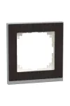 SCHNEIDER MEG4010-3671 MERTEN M-Pure egyes keret, wenge/alumínium