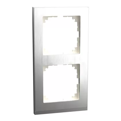   SCHNEIDER MEG4020-3646 MERTEN M-Pure kettes keret, rozsdamentes acél/alumínium