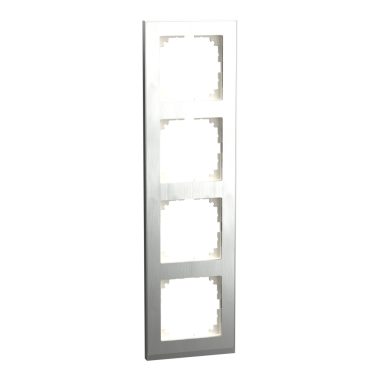 SCHNEIDER MEG4040-3646 MERTEN M-Pure négyes keret, rozsdamentes acél/alumínium