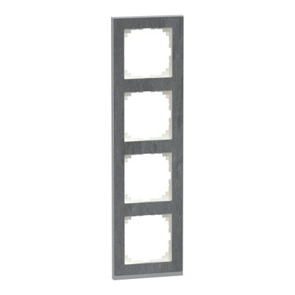   SCHNEIDER MEG4040-3669 MERTEN M-Pure négyes keret, pala/alumínium