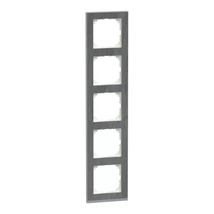 SCHNEIDER MEG4050-3669 MERTEN M-Pure ötös keret, pala/alumínium