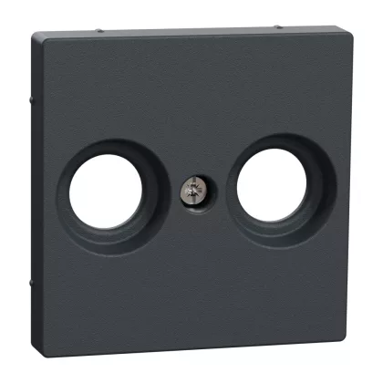 SCHNEIDER MEG4122-0414 MERTEN Antenna csatlakozó fedlap, 2 kimenettel, felirat nélkül, System-M, antracit