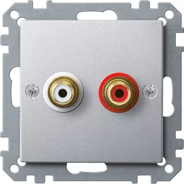 SCHNEIDER MEG4350-0460 MERTEN Audio csatlakozóaljzat (RCA), System-M, alumínium