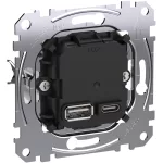   SCHNEIDER MEG4366-0120 MERTEN Dupla USB gyorstöltő, A+C, 45 W